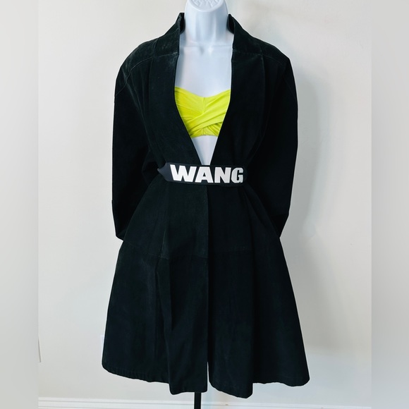 Lovely Black Genuine Leather Suede Swing Jacket Size 14 - Picture 10 of 12